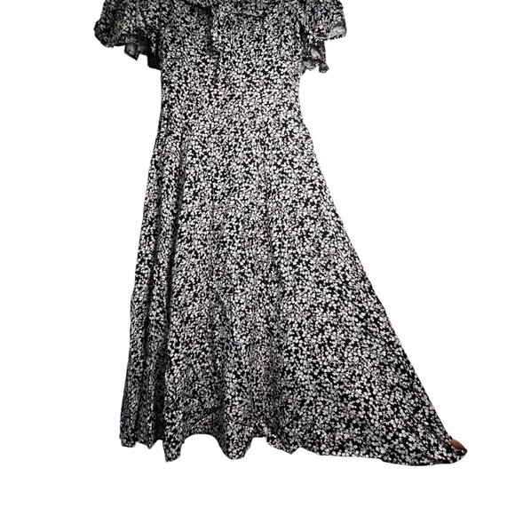 Vintage 70s Floral Maxi Dress Whimsigoth Cottagecore Retro Church Artsy Medium - Picture 1 of 14